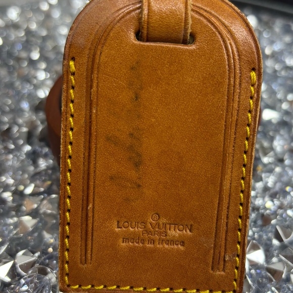 Louis Vuitton Tan Leather Luggage Tag - Picture 3 of 7